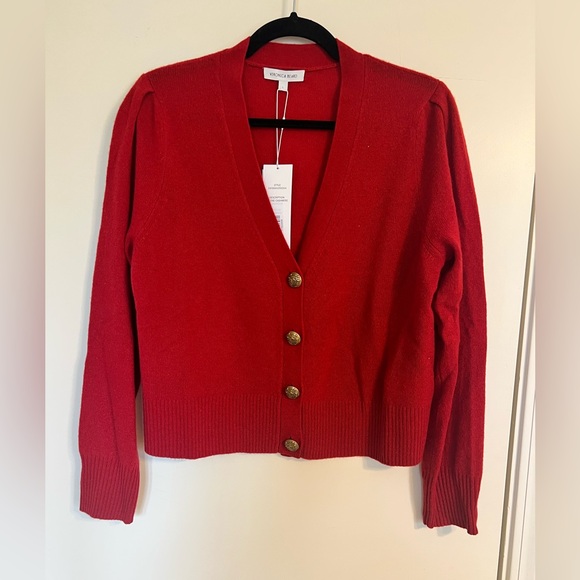NWT Veronica Beard Solene Cashmere Cardigan size L